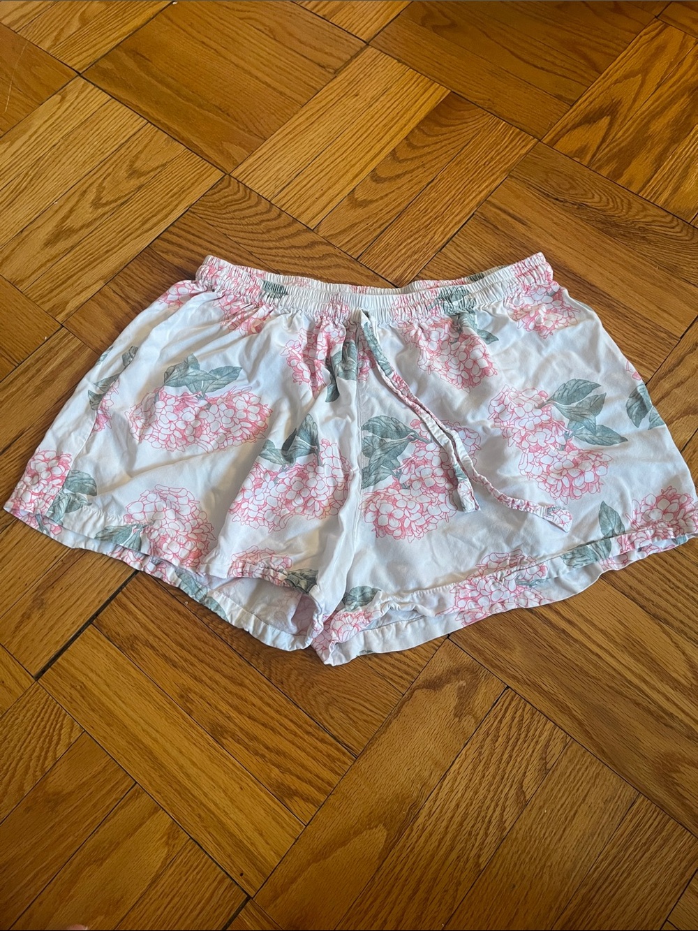 Piyama White & Pink Floral Hydrangea Short Pajama Set - Picture 6 of 16